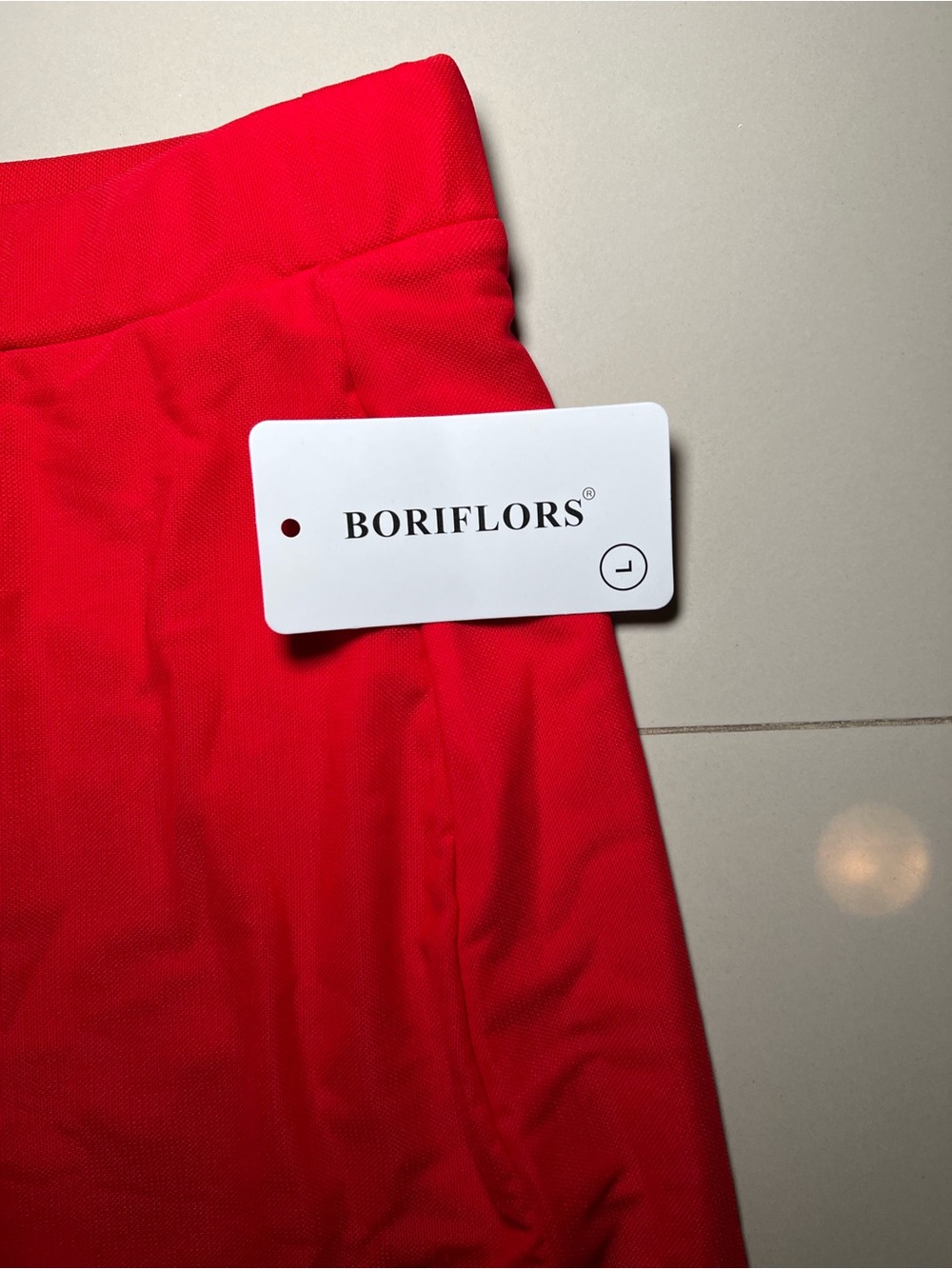 Amazon Red High-Low Ruffle Hem Skirt - Picture 2 of 4
